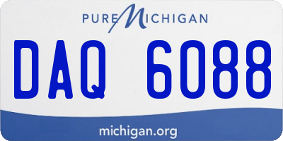 MI license plate DAQ6088