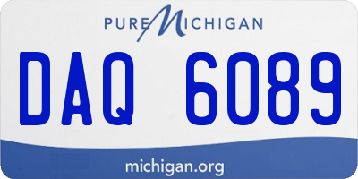 MI license plate DAQ6089