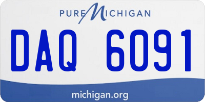 MI license plate DAQ6091