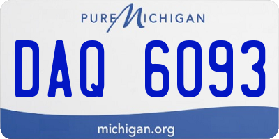 MI license plate DAQ6093