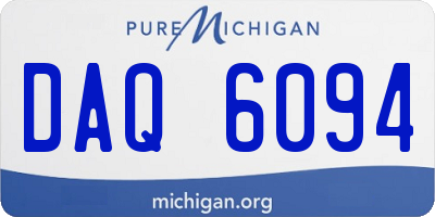 MI license plate DAQ6094