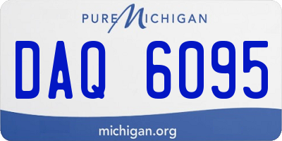 MI license plate DAQ6095