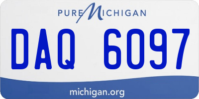 MI license plate DAQ6097