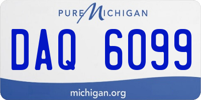 MI license plate DAQ6099