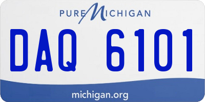 MI license plate DAQ6101