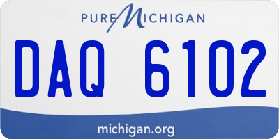 MI license plate DAQ6102