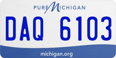 MI license plate DAQ6103