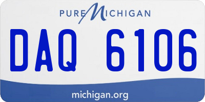 MI license plate DAQ6106