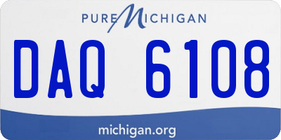 MI license plate DAQ6108