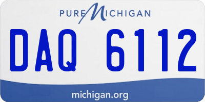 MI license plate DAQ6112