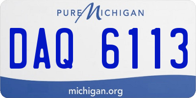 MI license plate DAQ6113