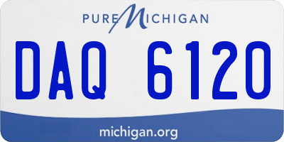 MI license plate DAQ6120