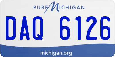MI license plate DAQ6126