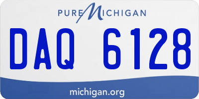 MI license plate DAQ6128