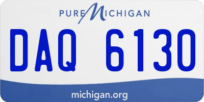 MI license plate DAQ6130