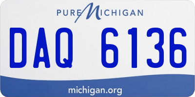 MI license plate DAQ6136