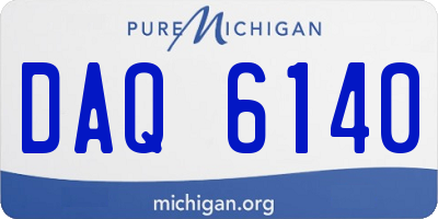 MI license plate DAQ6140