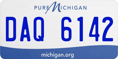 MI license plate DAQ6142