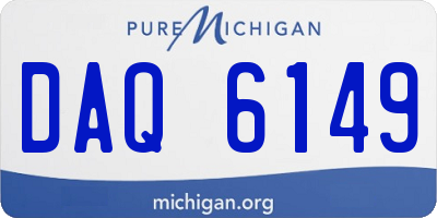 MI license plate DAQ6149