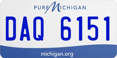 MI license plate DAQ6151