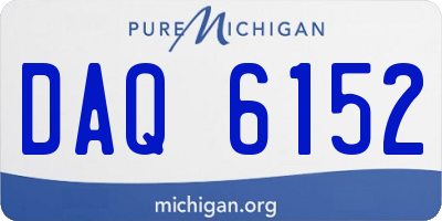 MI license plate DAQ6152