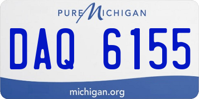 MI license plate DAQ6155