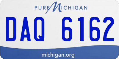 MI license plate DAQ6162
