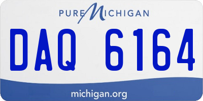 MI license plate DAQ6164