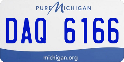 MI license plate DAQ6166