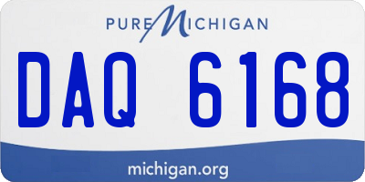 MI license plate DAQ6168