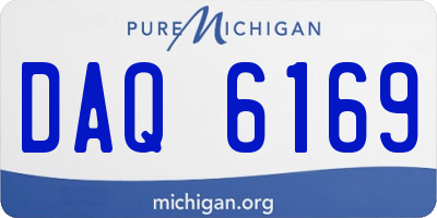 MI license plate DAQ6169