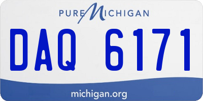 MI license plate DAQ6171