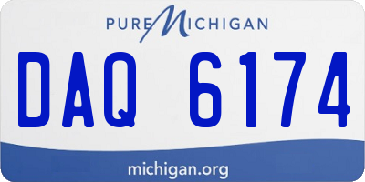MI license plate DAQ6174