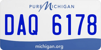 MI license plate DAQ6178