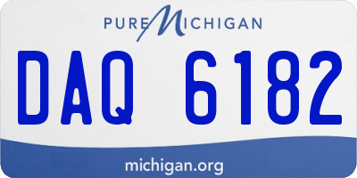 MI license plate DAQ6182