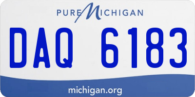 MI license plate DAQ6183