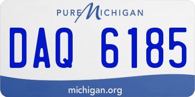 MI license plate DAQ6185