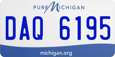 MI license plate DAQ6195