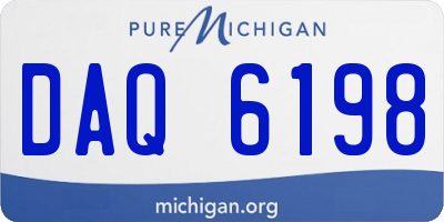 MI license plate DAQ6198