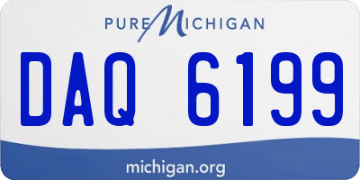 MI license plate DAQ6199