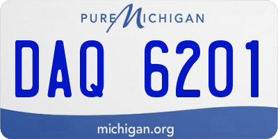 MI license plate DAQ6201