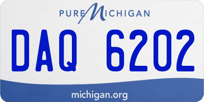 MI license plate DAQ6202