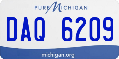 MI license plate DAQ6209