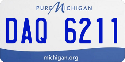 MI license plate DAQ6211