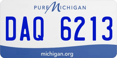 MI license plate DAQ6213