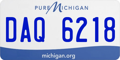 MI license plate DAQ6218