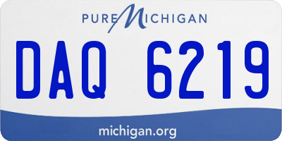 MI license plate DAQ6219
