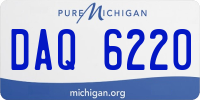 MI license plate DAQ6220
