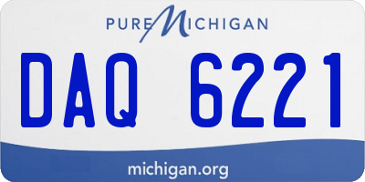 MI license plate DAQ6221