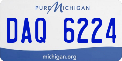 MI license plate DAQ6224